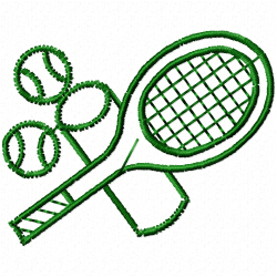 Tennis Embroidery Design 6